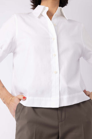 Coffs Blouse - Short white shirt in ivory