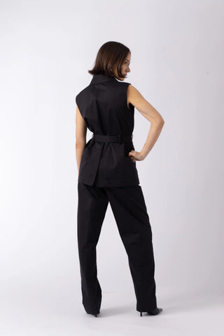 Samos Shirt Jacket & Chios Trousers in Black