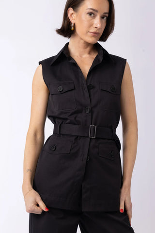 Samos Shirt Jacket & Chios Trousers in Black