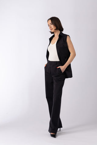 Samos Shirt Jacket & Chios Trousers in Black