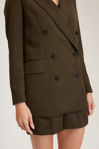 Bristol Jacket - Classic double breasted suit jacket in khaki