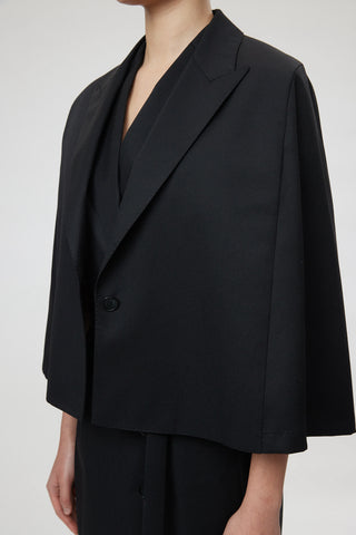 Sassari Jacket - Light summer cape in black