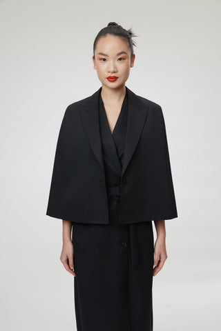 Sassari Jacket - Light summer cape in black