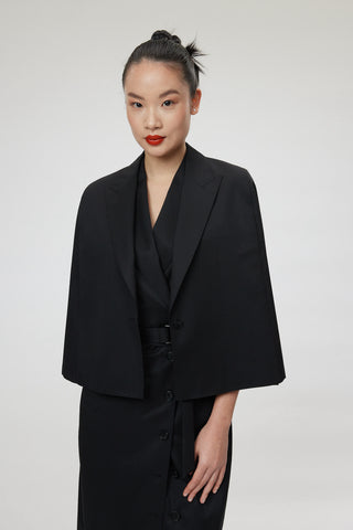 Sassari Jacket - Light summer cape in black