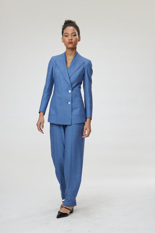 Alessandria Jacket - Classic double breasted suit jacket in royal blue