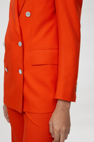 Bristol jacket - Classic double breasted suit jacket in poppy red