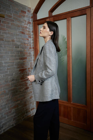 Alessandria Jacket - Double breasted jacket in dogtooth