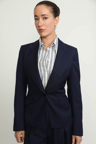 Balerna Jacket - Balerna Navy Fitted Jacket