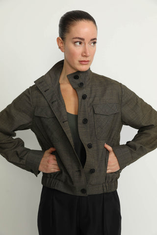 Colombier Jacket - Colombier Khaki Green Check Utility Jacket