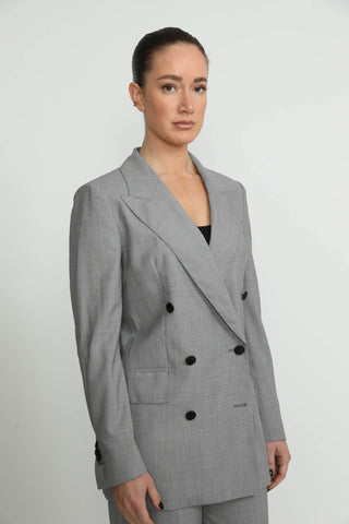 Bristol Jacket - Black & White Houndstooth Check Loose Fit Jacket