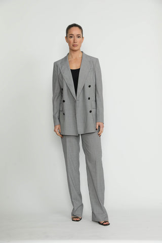 Bristol Jacket - Black & White Houndstooth Check Loose Fit Jacket