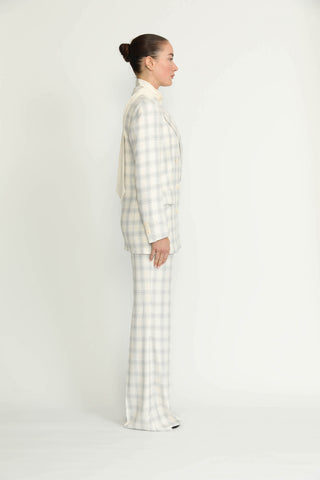 Bristol Jacket & Bordeaux Trousers in Black/White Houndstooth