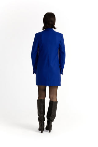 Amal Jacket - Double-breasted Jacket in electric blue