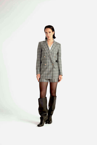 Amarante Jacket - Boyfriend cut jacket in tartan