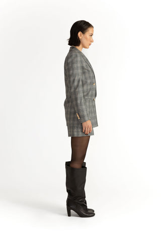 Amarante Jacket - Boyfriend cut jacket in tartan