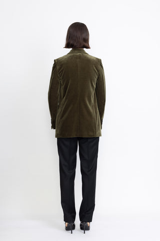 Amarante Limited Edition Jacket - Tuxedo style  jacket in forest green velvet