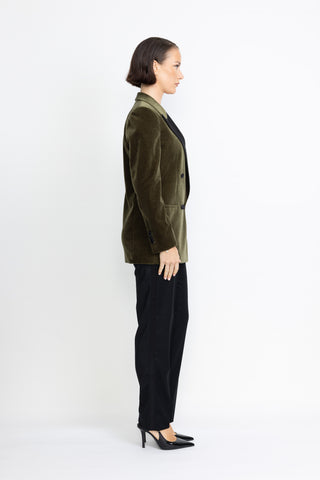 Amarante Limited Edition Jacket - Tuxedo style  jacket in forest green velvet