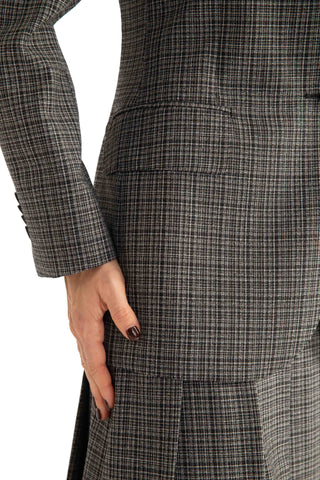 Amora Jacket - Single-breasted jacket in grey check