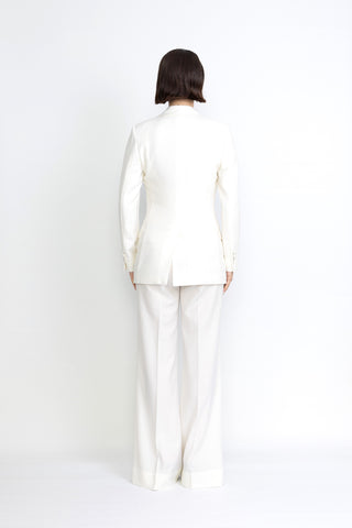 Amora Limited Edition Jacket  - Tuxedo single-breasted jacket in white