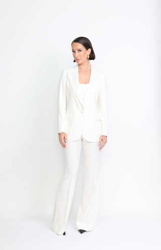 Amora Limited Edition Jacket  - Tuxedo single-breasted jacket in white