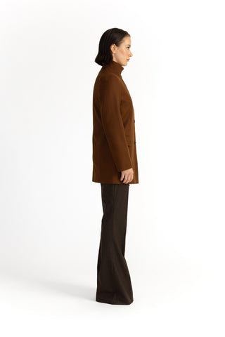 Avesta Jacket - Straight cut jacket in brown