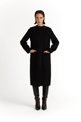 Falun Jacket - Double-sided light coat in black