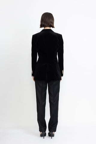 Sion Limited Edition Jacket - Tuxedo jacket in black velvet