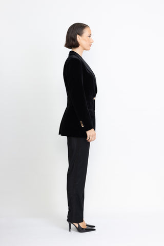 Sion Limited Edition Jacket - Tuxedo jacket in black velvet