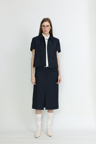 Wagga Wagga Jacket - Short sleeve jacket in dark navy