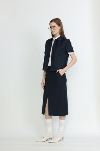 Wagga Wagga Jacket - Short sleeve jacket in dark navy