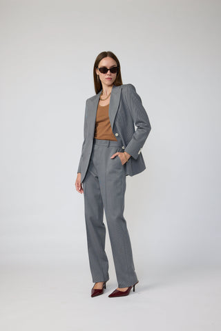 Sneek Jacket - Single breasted jacket in grey twill