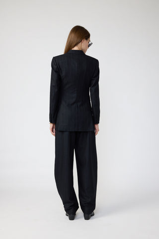 Amsterdam Jacket & Hagfords Trousers in Charcoal Black Pinstripe
