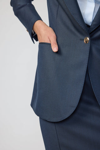 Amora Jacket - single breasted suit jacket in navy