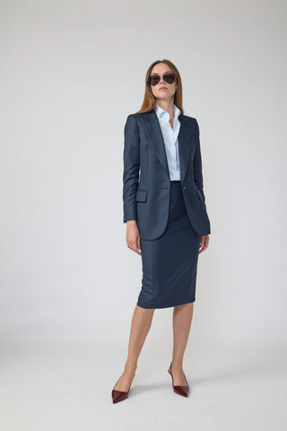 Amora Jacket - single breasted suit jacket in navy