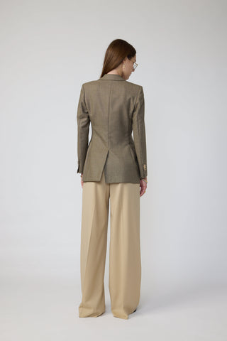 Amora Jacket - Single-breasted suit jacket in khaki