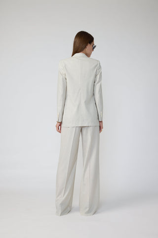 Bristol Jacket - Straight cut boyfriend style jacket in vanilla white