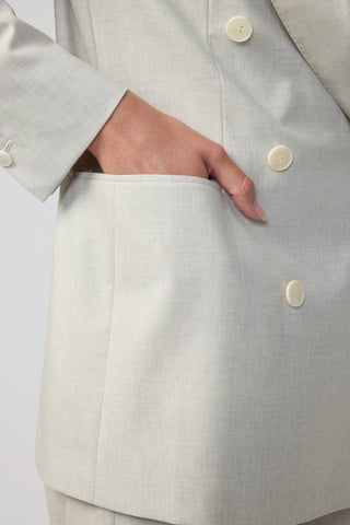 Bristol Jacket - Straight cut boyfriend style jacket in vanilla white