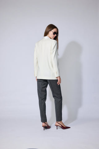 Canberra Jacket Limited Edition- Shawl lapel jacket in white