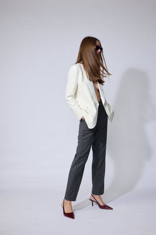 Canberra Jacket Limited Edition- Shawl lapel jacket in white