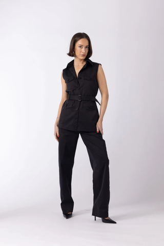 Samos Shirt Jacket & Chios Trousers in Black