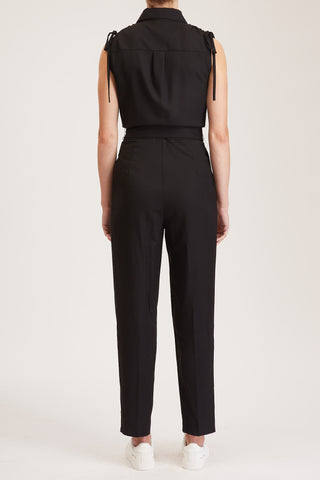 Margate Jumpsuit -  Sleeveless jumpsuit in black wool