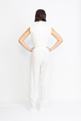 Vetlanda Limited Edition Jumpsuit - Sleeveless evening jumpsuit in white