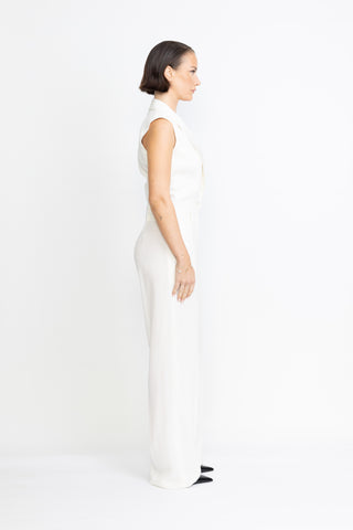 Vetlanda Limited Edition Jumpsuit - Sleeveless evening jumpsuit in white