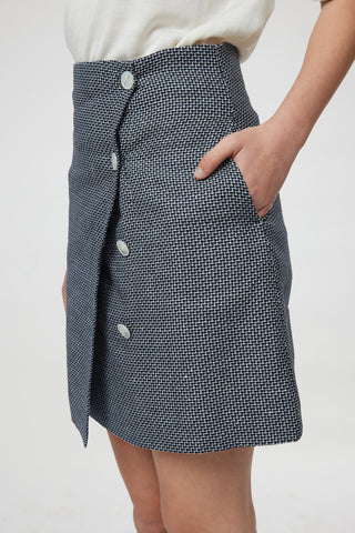 Venice Skirt - Wrap skirt in navy/white