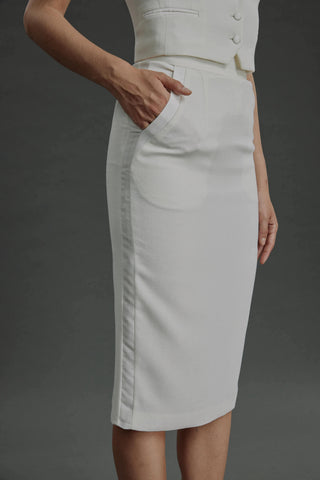 Almeirim - Limited Edition Skirt - Pencil skirt in wool crepe