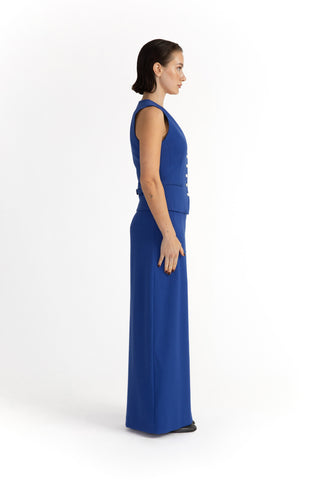 Kalmar Skirt - High-waisted maxi skirt in electric blue