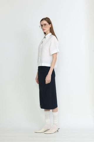Brisbane Skirt - Suit skirt in navy blue