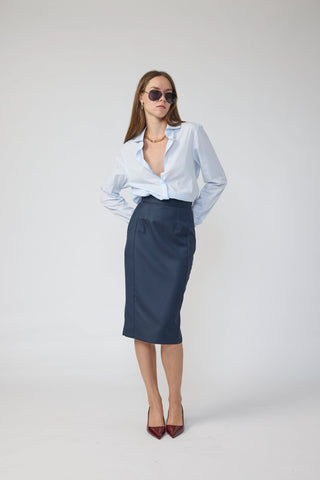Piacenza Skirt - Pencil skirt in navy