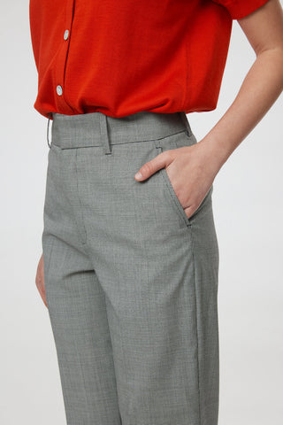 Dunkrik Trouser - High-waisted cigarette trousers in black & white