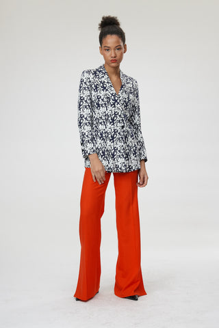 Emilia Trouser - Slim-fit bootcut trousers in poppy red